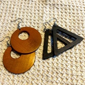 Wood earrings